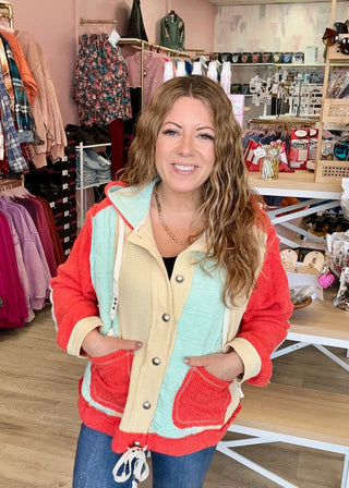 Quilted Colorblock Shacket