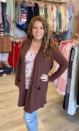 Slouchy Pocket Open Cardigan