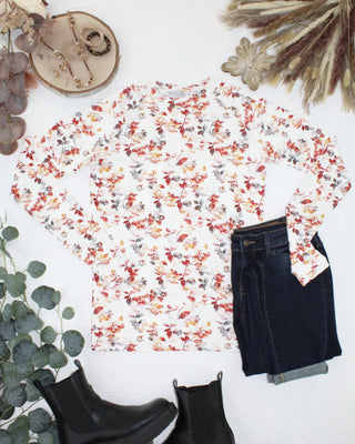 09.09 EN ROUTE Blair Long Sleeve Top - Autumn Watercolor