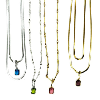 Interchangeable Glass Charm Party - Necklace & Earrings