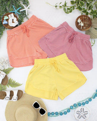 IN STOCK French Terry Stevie Shorts - Dusty Pink