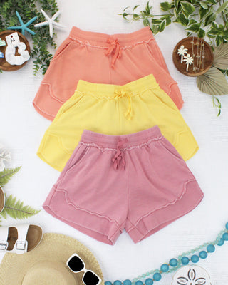 IN STOCK French Terry Stevie Shorts - Dusty Pink